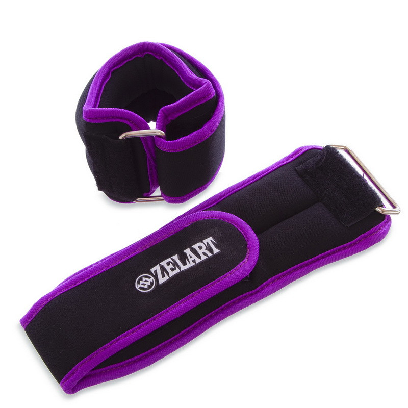 

Утяжелители-манжеты для рук и ног Zelart 2шт x 0,5 кг, цвета в ассортименте Фиолетовый