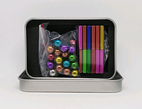 Магнітний конструктор Неокуб з паличками NeoCube Різнобарвний Магнітні кульки кращя пропозиція, фото 4