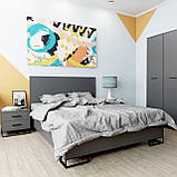 Ліжко 1,4 Ascet Art In Head 1470x1000x2060 графіт (102070228), фото 2