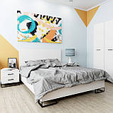 Ліжко 1,4 Ascet Art In Head 1470x1000x2060 біла аляска (102070215), фото 2
