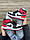 Мужские зимние кроссовки Nike Air Jordan 1 Retro Mid Red Fur | Найк Аир Джордан 1 Ретро Мид Красные с черным, фото 4