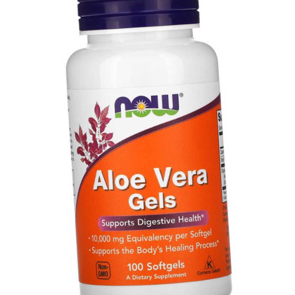 

Алоэ Вера NOW Aloe Vera Gels 30 мг 100 гел капс