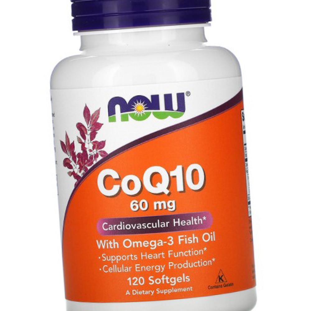 

Коэнзим + Омега 3 NOW CoQ10 60 mg with Omega-3 120 гелевых капсул