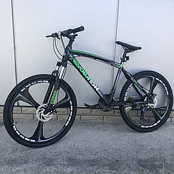 Велосипед на литых дисках, 26 дюймов, спорт., 24 скорости, на рост 160-185см, Зеленый, Corso Evolution 46225