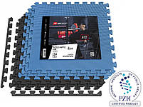 Мат-пазл Hop-Sport EVA 1cm HS-A010PM - 6 частей Черный/Синий, фото 2