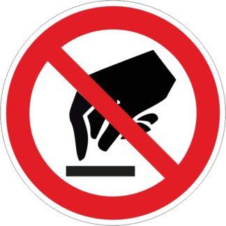 Знак безпеки Не торкатися ДСТУ EN ISO 7010: 2019 (метал, пластик, плівка)