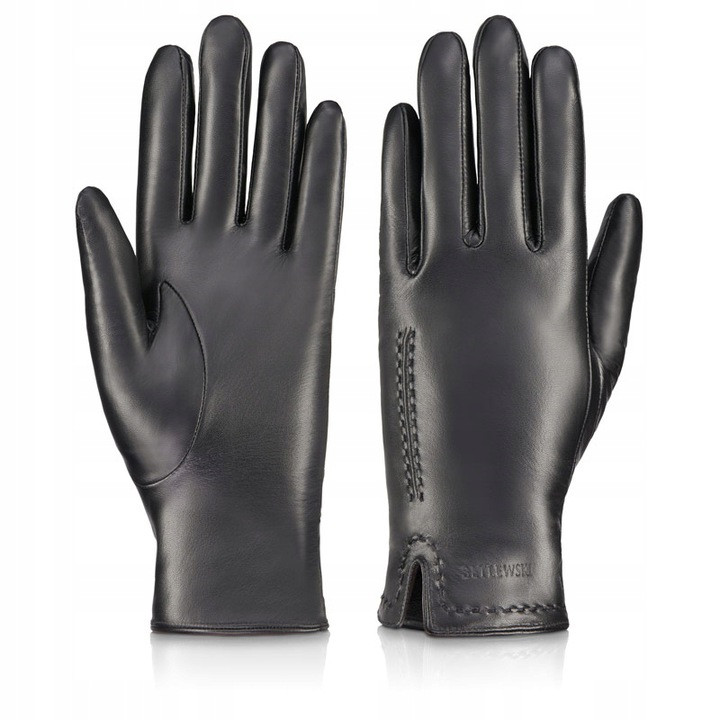 

Женские кожаные перчатки Betlewski (GLD-LG-5) - черные, Черный