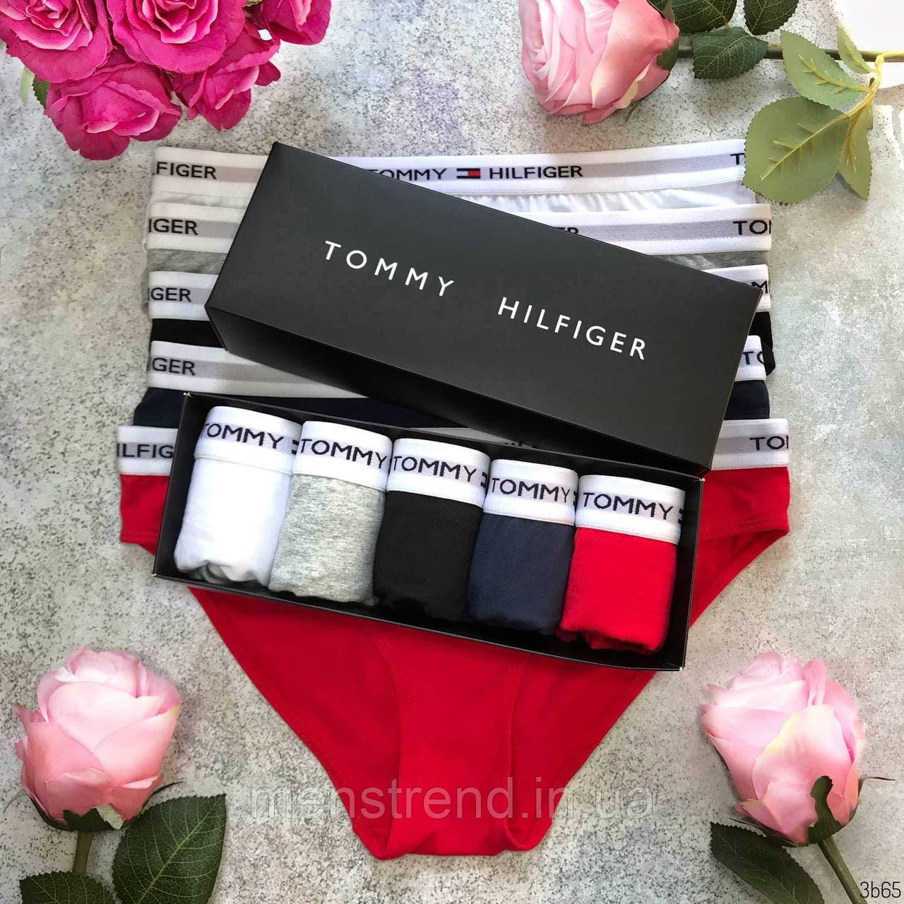 

Набор женских трусиков слипы Tommy Hilfiger 5 штук в коробке M, Разные цвета