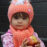 Зимняя шапка на девочку Зайчик., фото 6