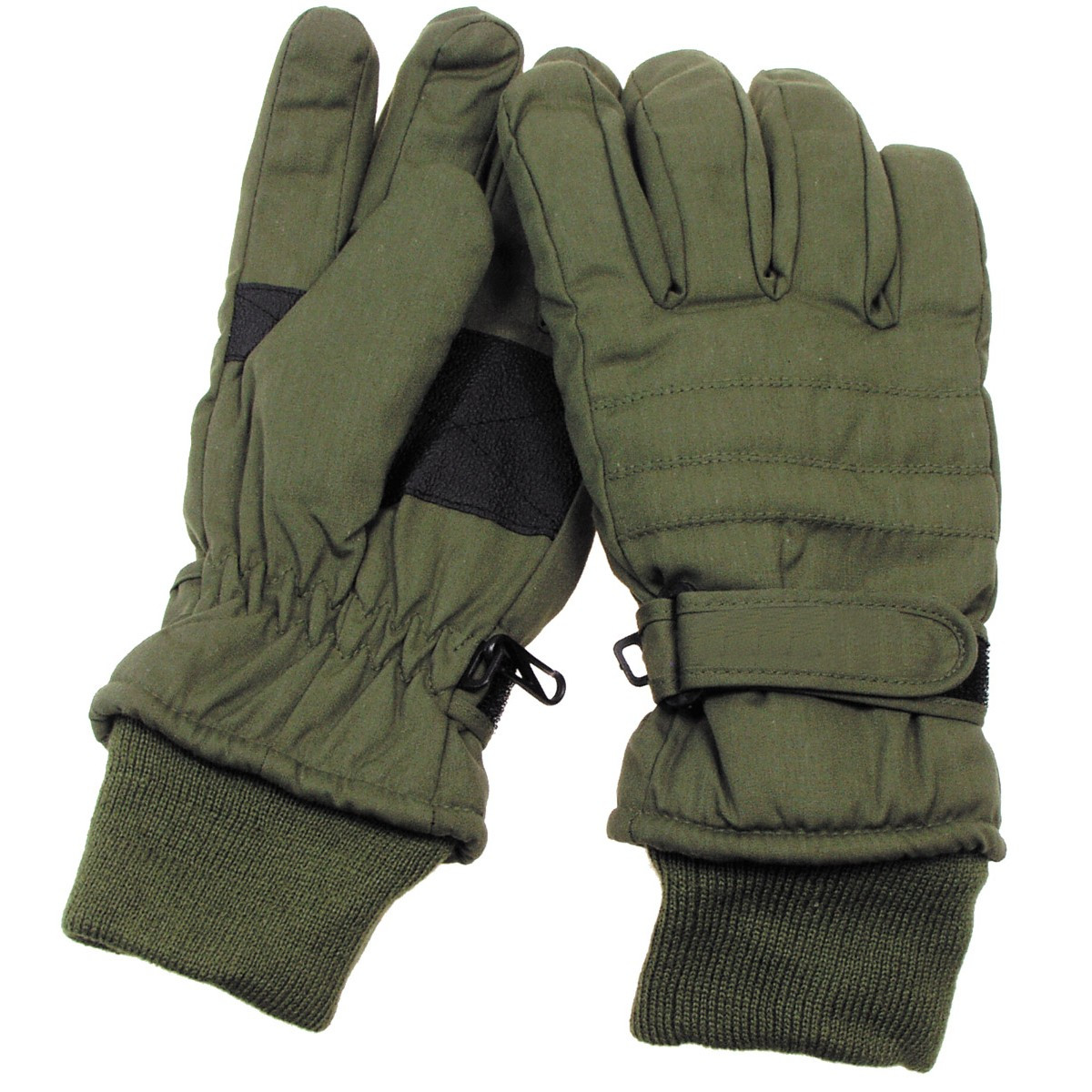 Перчатки с утеплителем и манжетой тёмно-зелёные MFH