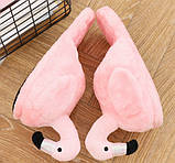 Домашние тапочки кигуруми Фламинго розовые (без задника) L (Размер 38-43), фото 3
