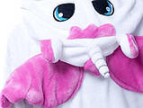 Детская пижама Кигуруми Единорог Бело-розовый с крыльями 120 (на рост 118-128см), фото 3