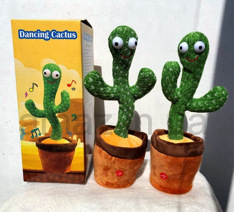 

Танцующий кактус, музыкальная игрушка, Dancing Cactus TikTok кактус у вазоне 34 см