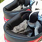 Мужские зимние кроссовки Nike Air Jordan Winter (бело-черные с красным) О3709 бомбовые теплые кроссы, фото 8