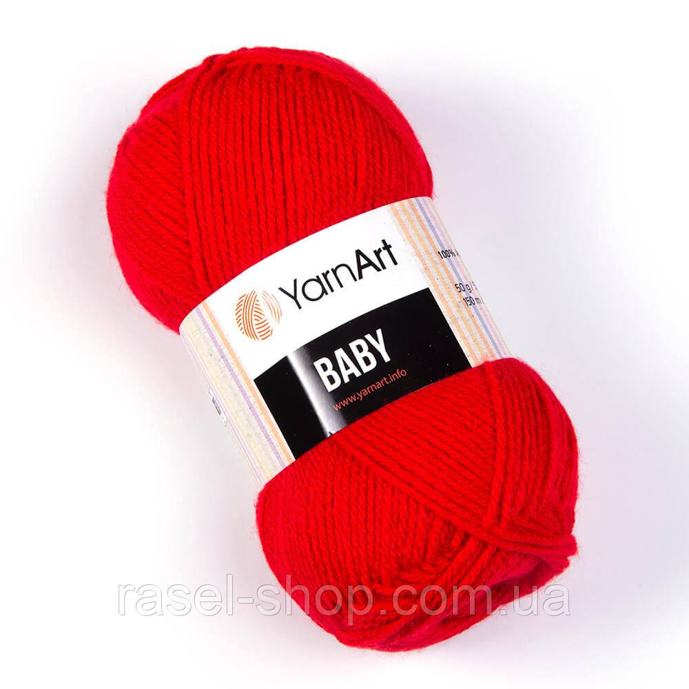 Yarnart Baby №156 красный