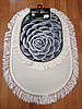 Комплект килимків для ванної та туалету, овальні з бахромою 100х60, 50х60 см Sermat Троянди, Туреччина, фото 5