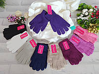 Перчатки детские на 5-8 лет рукавички одинарные трикотажные разные цвета Корона 5067