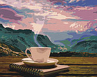 Картина раскраска по номерам Утро с видом на горы 40x50