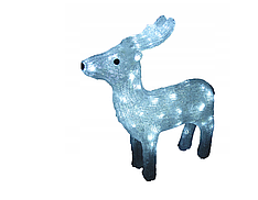 Новорічна акрилова статуя оленень середній RENIFER, що Світяться новорічні олені 60 LED