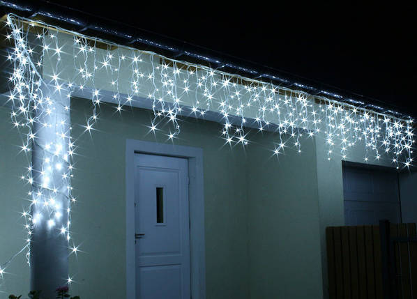 Новогодняя гирлянда Бахрома 300 LED, Белый холодный свет 11 м тулс, фото 2