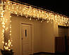Новогодняя гирлянда Бахрома 300 LED, Белый теплый свет 14  м для, фото 2