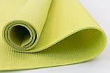 Килимок для фітнесу, йоги і спорту (каремат, спортивний мат) FitUp Lite 6мм (F-00009) Жовтий, фото 2