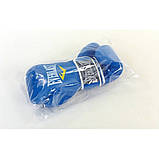Перчатки боксерские для бокса 10 унций на липучке Everlast кожа PU (BO-3987) Синий, фото 2