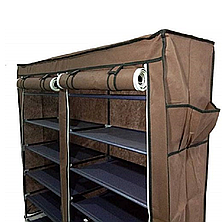 Тканевый шкаф для хранения обуви Shoe Cabinet, 12 полок (118х30х120 см), фото 3