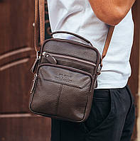 Чоловіча шкіряна сумка Borsa Leather K1223-brown, фото 1
