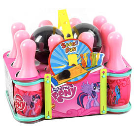 Дитячі кеглі для боулінгу з кулями ігровий набір для дівчаток My Little Pony Рожевий (59271)
