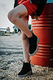 Женские черные замшевые ботинки Челси на платформе, фото 4