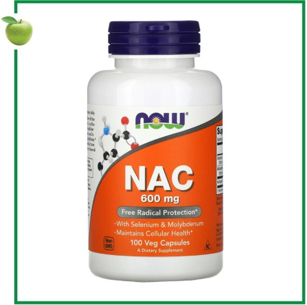 

Now Foods, NAC (N-ацетилцистеин), 600 мг, 100 растительных капсул, США