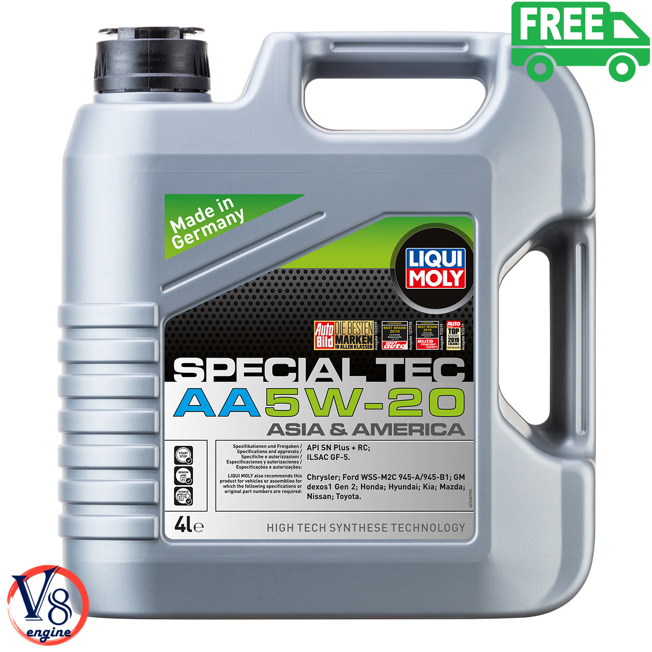 

Синтетическое моторное масло Liqui Moly Special Tec AA 5W-20 для бензиновых двигателей (7621) 4л