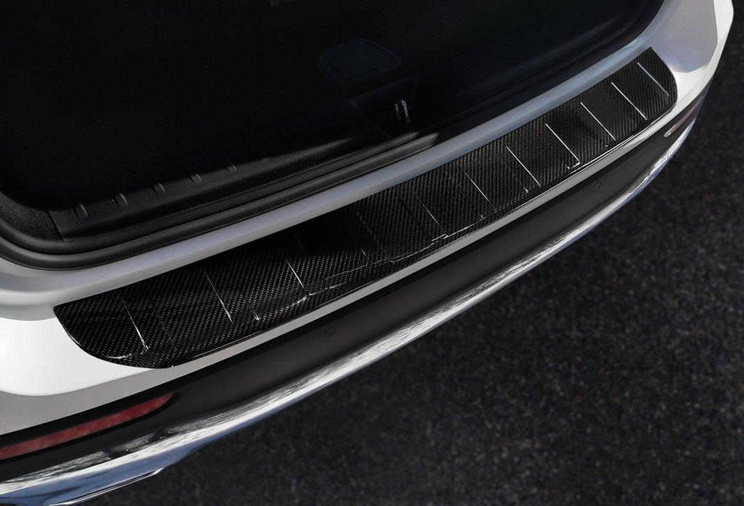 Защитная накладка на задний бампер для Mercedes-Benz GLB-Class X247 2019+ /черн.карбон/, фото 4