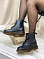 Чоловічі черевики Dr. Martens 1460 Total Black (чорні) демісезонні повсякденні круті DR083, фото 2