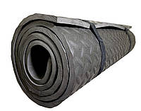 Нековзний чорний килимок для йоги та фітнесу EVA 1800х600х10мм прогумований, фото 1