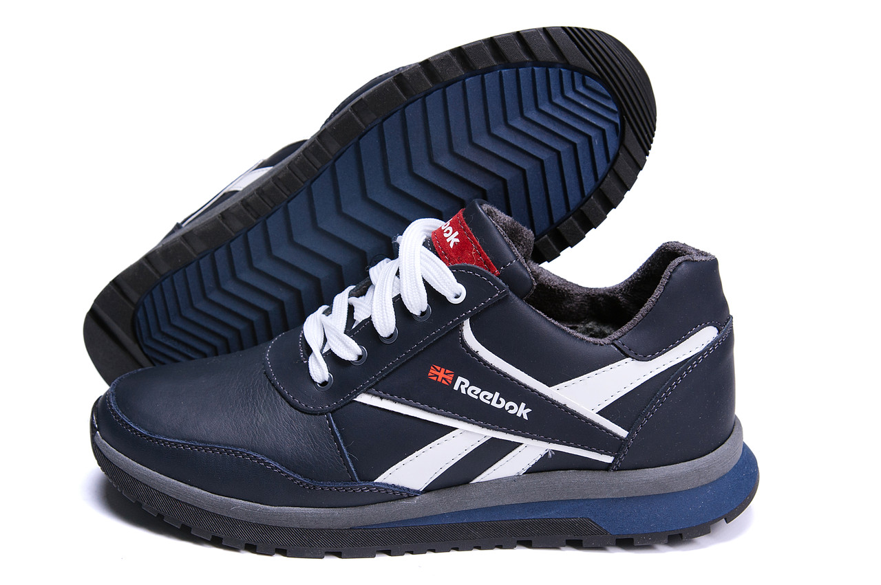 

Мужские зимние кожаные кроссовки Anser Reebok Blue (реплика) daymart, Синий