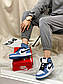 Чоловічі кросівки Nike Air Jordan Retro High University Blue (синьо-білі) NJ012 високі якісні кроси, фото 7