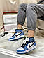 Чоловічі кросівки Nike Air Jordan Retro High University Blue (синьо-білі) NJ012 високі якісні кроси, фото 3