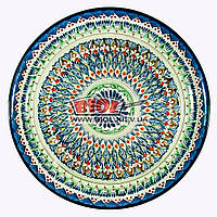 Ляган (узбекская тарелка) 37х4см для подачи плова керамический (ручная роспись) (вариант 6)