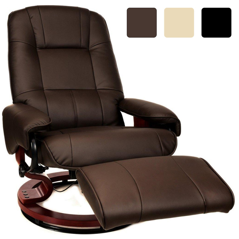 

Кресло с массажем и подогревом для отдыха массажное + подставка для ног Avko Style коричневый