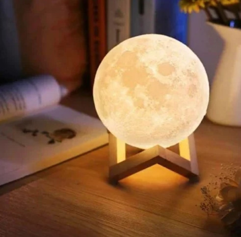 

Лампа луна 3D Moon Lamp белая 12 см | Настольный светильник луна на сенсорном управлении | Детский ночник, Белый