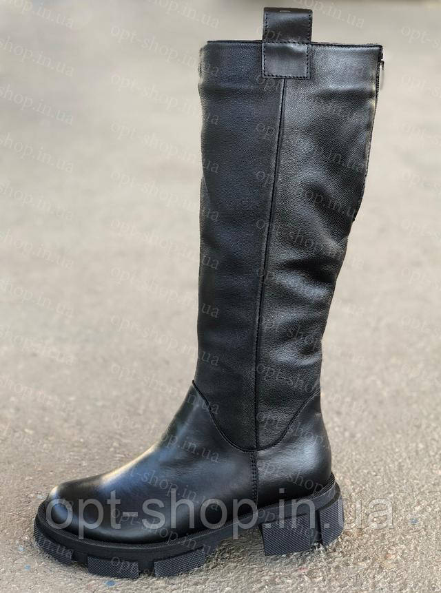 Жіночі зимові чоботи шкіряні високі чорні бежеві 36-41р,черевики жіночі зимові шкіряні чорні