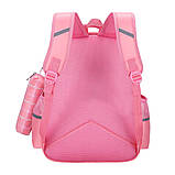 Шкільний рюкзак з пеналом | портфель до школи для дівчинки 1-2-3-4-5 клас, 7-8-9-10 років світло-рожевий (пудра), фото 6
