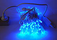 Наружная Cветодиодная гирлянда Нить "String" 10 метров Синий, 100  LED белый провод каучук пвх