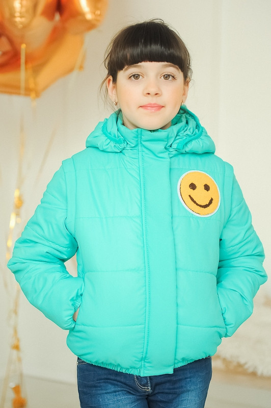 

Куртка-жилетка «Стефани», бирюза,рост 122см