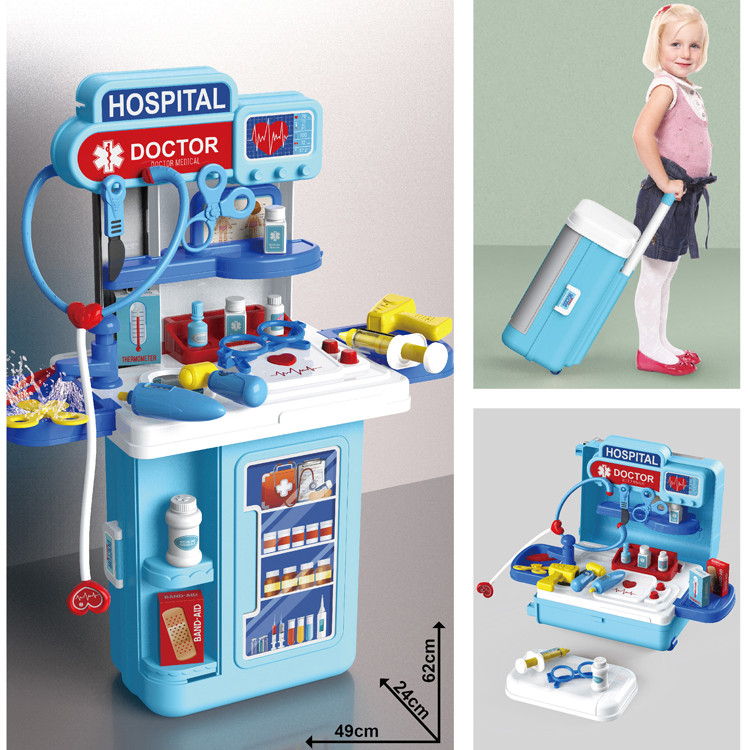 Детский игровой набор доктора в чемодане 3 в 1  "Передвижная больница" Set Doctor Toys