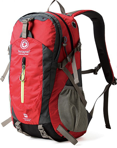 

Туристический рюкзак Pentagram 40л, универсальный (PM002-B) Червоний