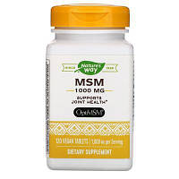 Вітамінно-мінеральний комплекс nature's Way МСМ, 1000 мг, Opti MSM 120 вегетаріанських таблеток (NWY15132)