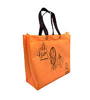 Еко-сумка коробка 380х280(2х60) з принтом "Sale", на застібці, помаранчева,Жовта, Бірюзова, фото 1